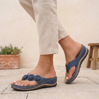 Women’s Floral Flip‑Flop Sandals
