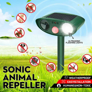 Outdoor Solar-Powered Ultrasonic Deer Repeller for Gardens