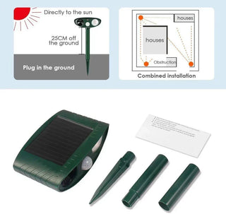 Outdoor Solar-Powered Ultrasonic Deer Repeller for Gardens