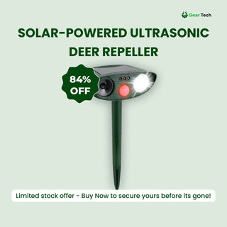 Outdoor Solar-Powered Ultrasonic Deer Repeller for Gardens