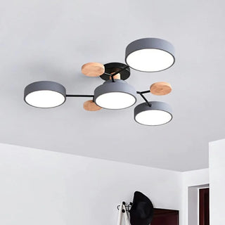 Modern Halo LED Semi-Flush Ceiling Light for Stylish Spaces