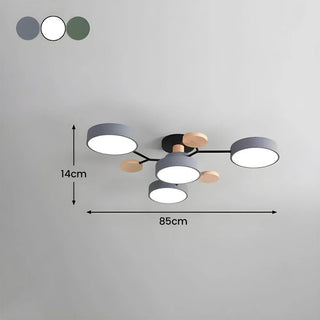 Modern Halo LED Semi-Flush Ceiling Light for Stylish Spaces
