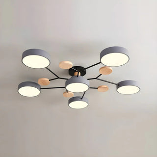 Modern Halo LED Semi-Flush Ceiling Light for Stylish Spaces