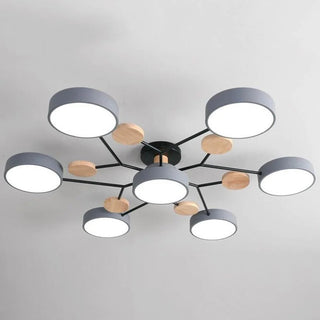 Modern Halo LED Semi-Flush Ceiling Light for Stylish Spaces