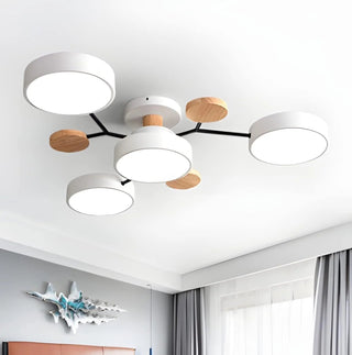 Modern Halo LED Semi-Flush Ceiling Light for Stylish Spaces