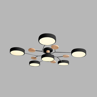 Modern Halo LED Semi-Flush Ceiling Light for Stylish Spaces