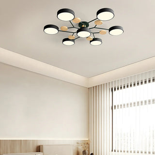 Modern Halo LED Semi-Flush Ceiling Light for Stylish Spaces
