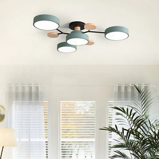 Modern Halo LED Semi-Flush Ceiling Light for Stylish Spaces