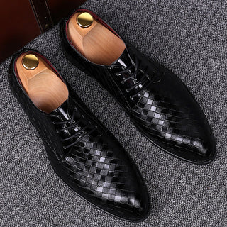 Neat Leather Lace-Up Men Shoes