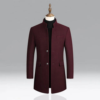 Men’s Elegant Wool Classic Coat Timeless Formal Layer